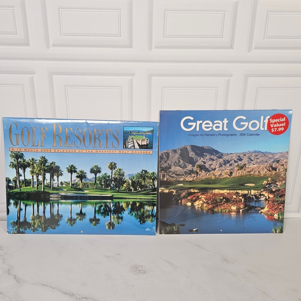 Vintage Y2K Great Golf Wall Calendar Lot 2003 2005 Resort Course Photography